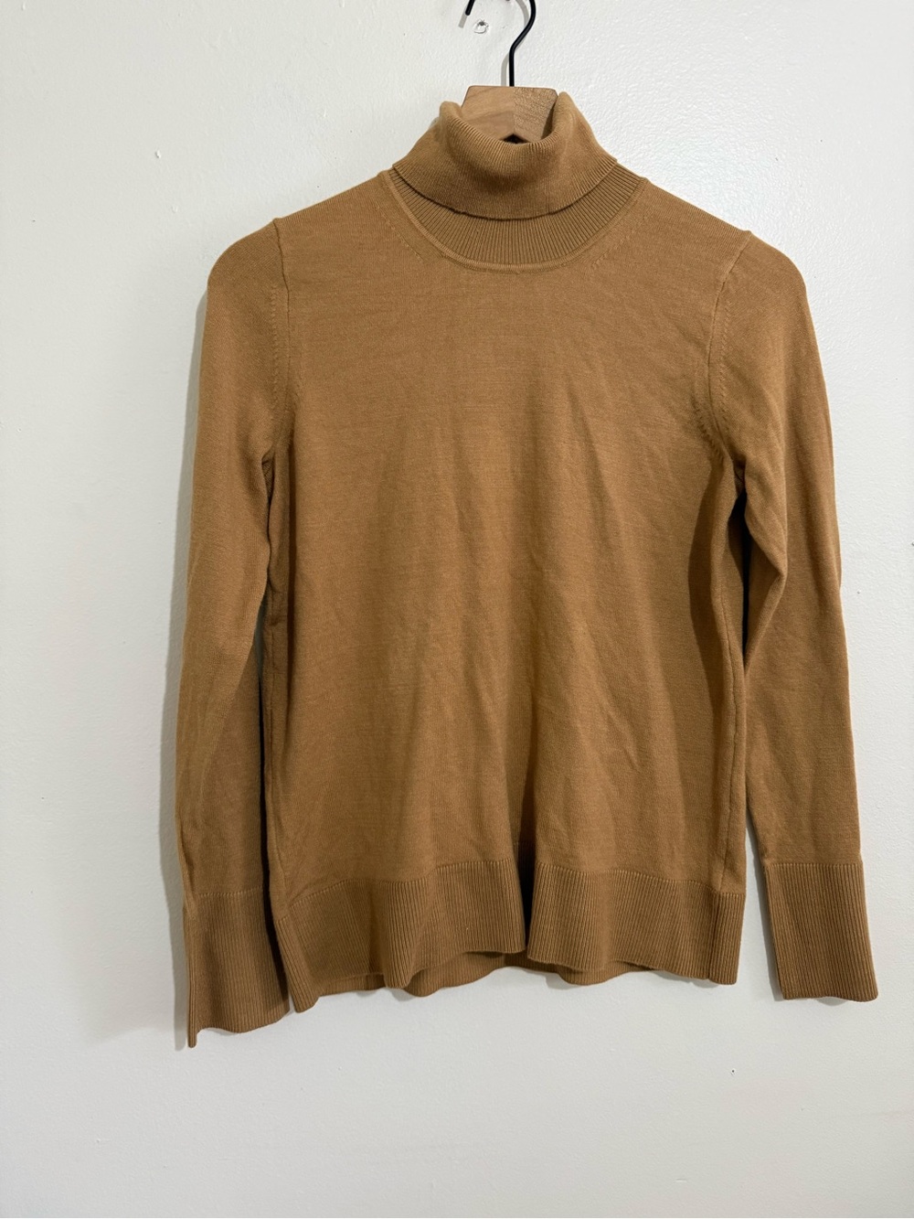 Classic Women's Camel Turtleneck Sweater